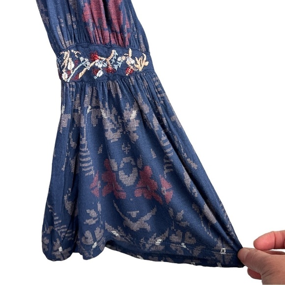 Lucky Brand Women's Blouse Boho Embroidered Bell sleeve High Low Hem Size Small - Picture 5 of 11